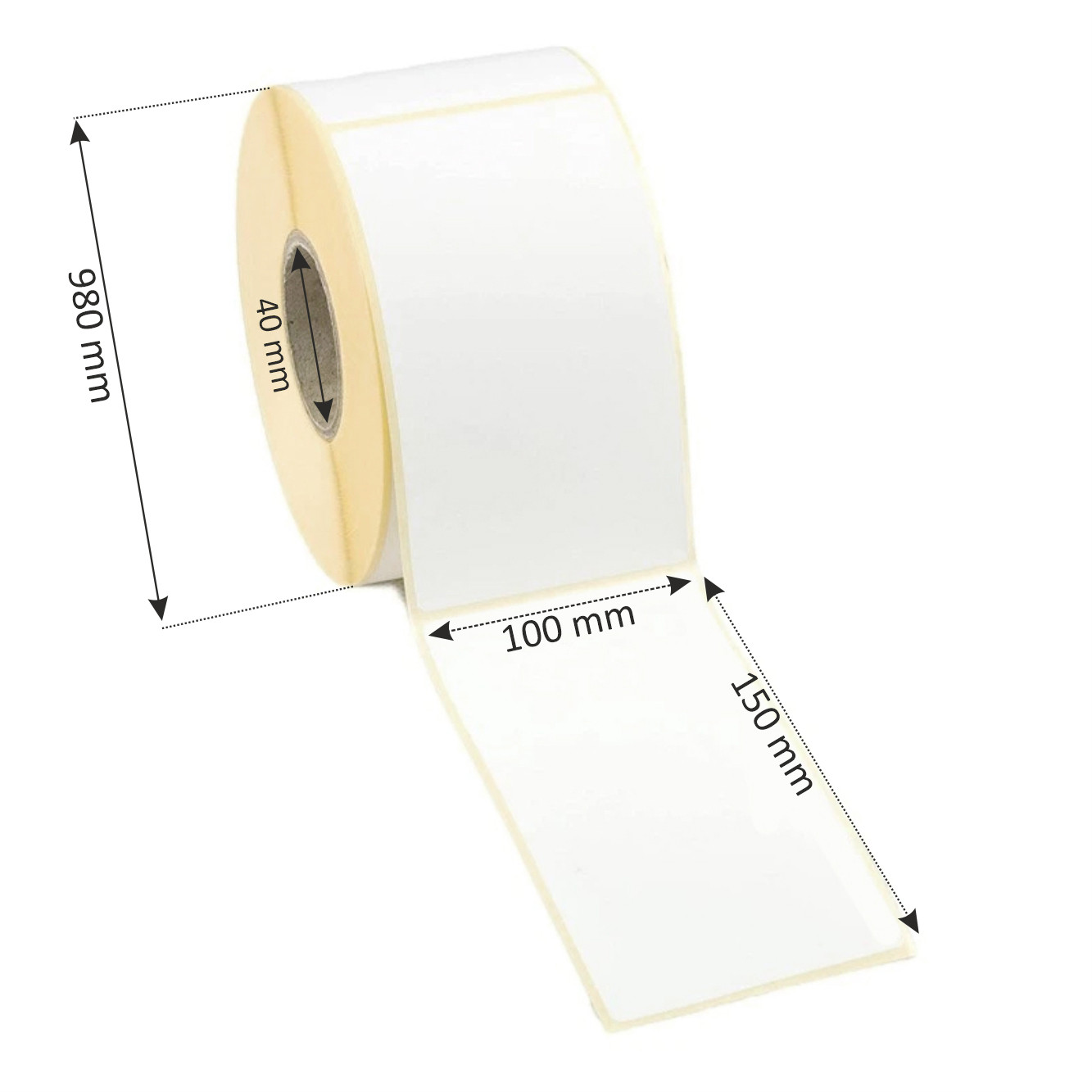 Etichete AWB 100x150 mm, termice autoadezive, rola 350 bucati, albe - imagine 4